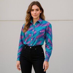 Vintage Rockies Black High Rise Western Jeans Studded Pockets Size 32 / 13 XL